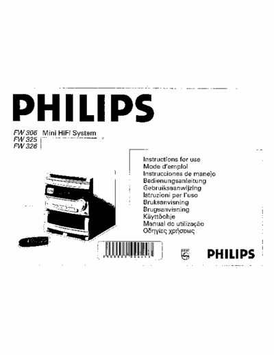 philips fw326/21 mini HiFi system
